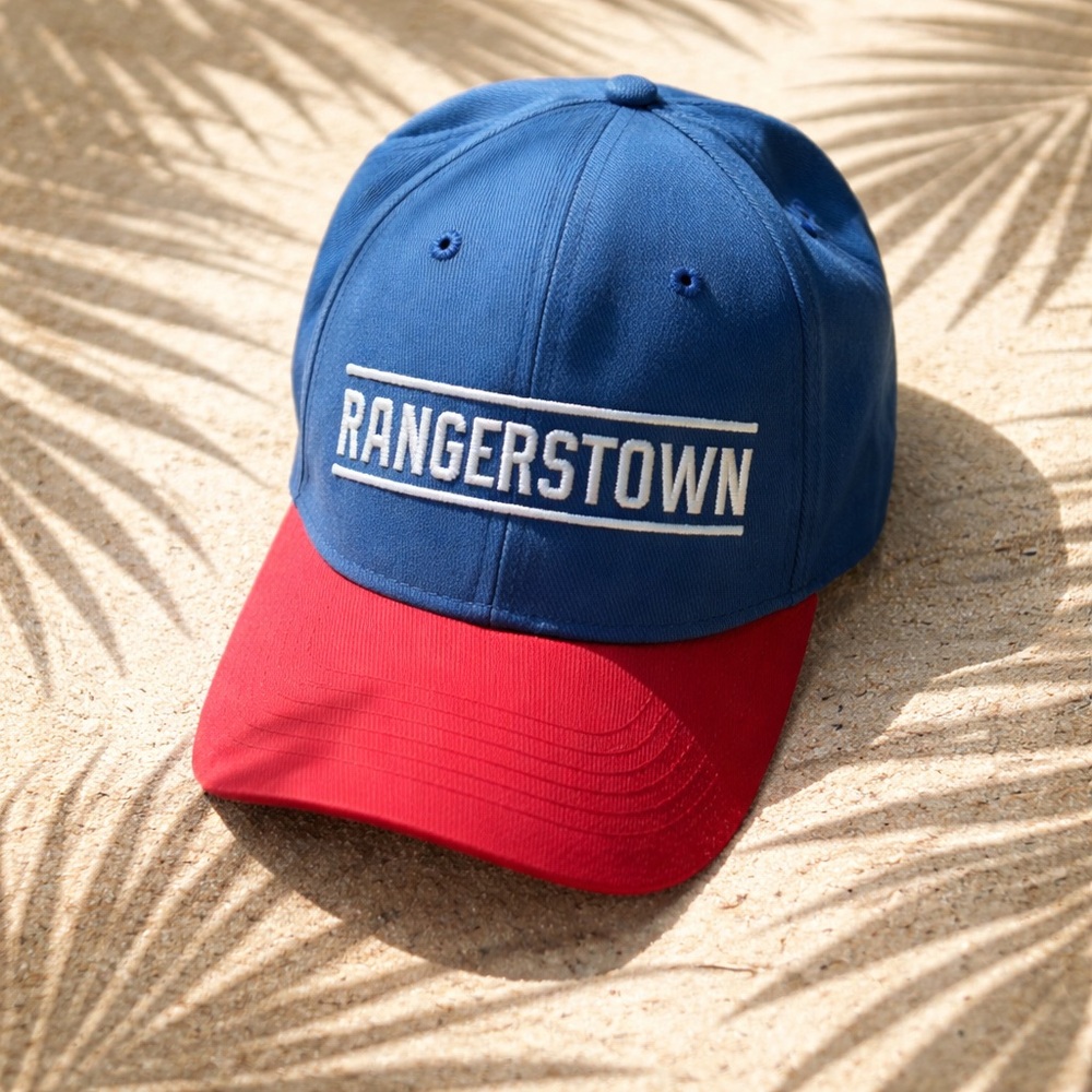 EUC Rangerstown Blue and Red Cap by FACE OFF HEADWEAR OS